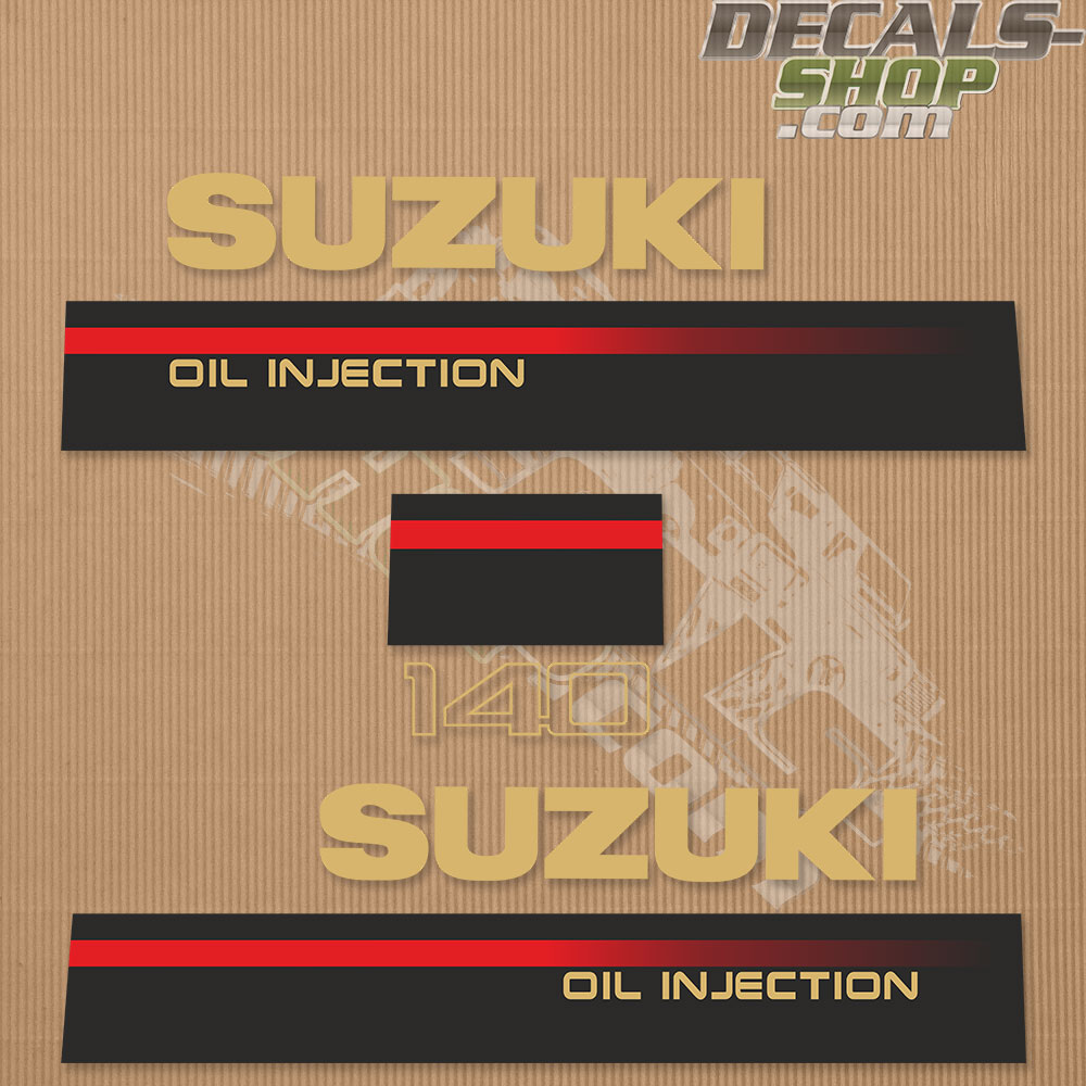 Aftermarket Decal Sticker Set For Suzuki 140hp Four Stroke Outboard 2004
